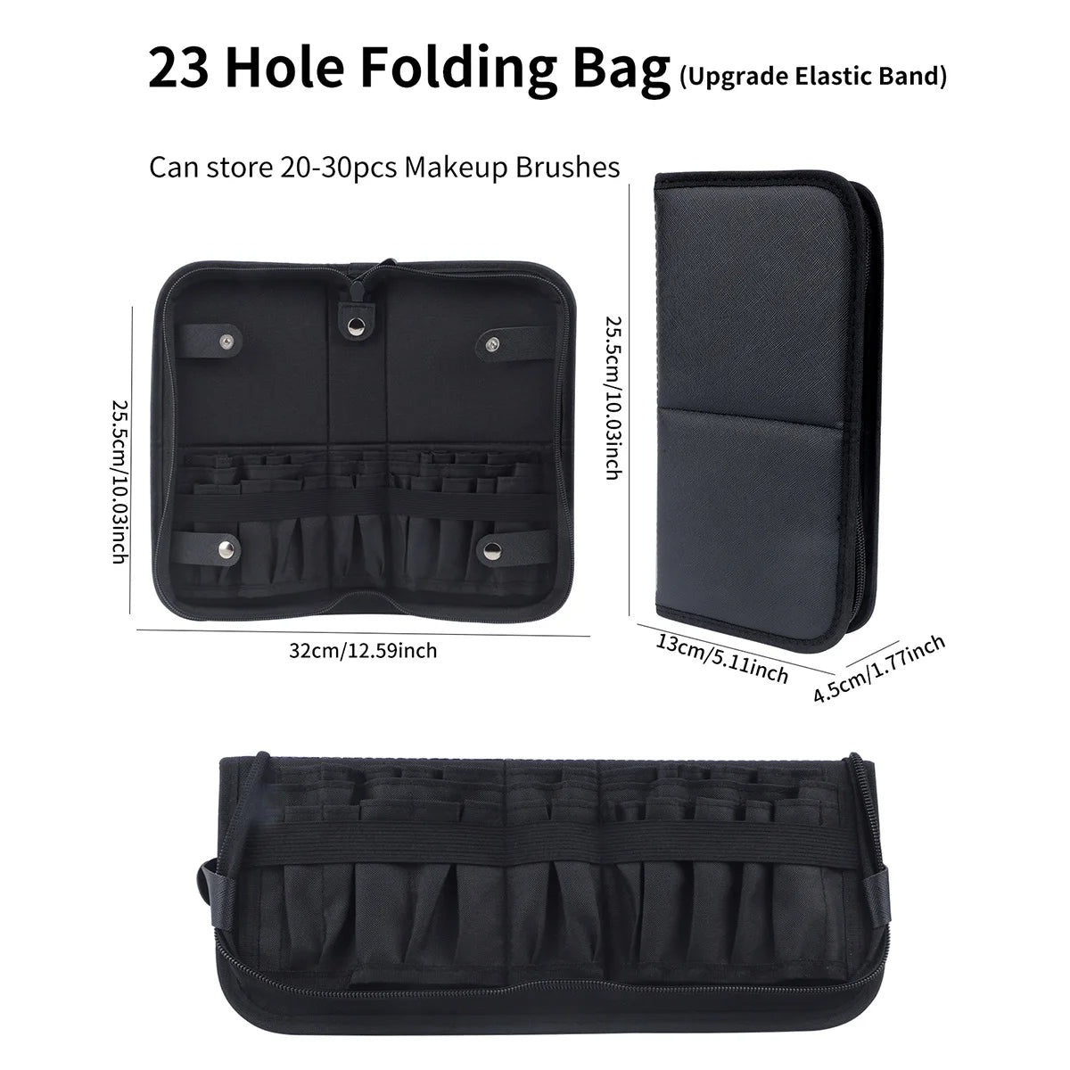 Pro Brush Roll Organizer — 14/23/29 Slots
