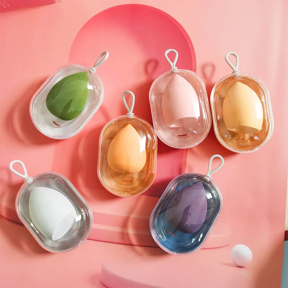 Beauty Egg Sponge & Transparent Storage Box Set