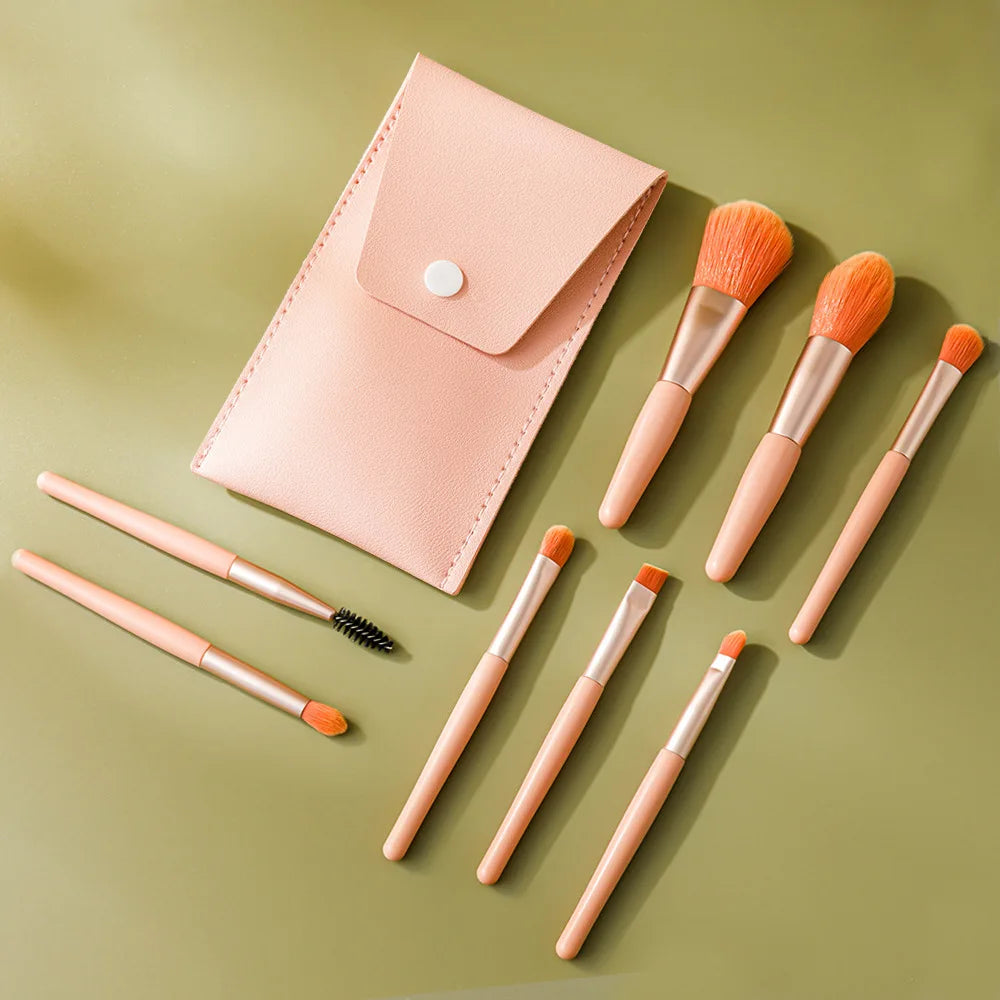 Signature 8-Piece Travel Brush Set — Wool Fiber Edition