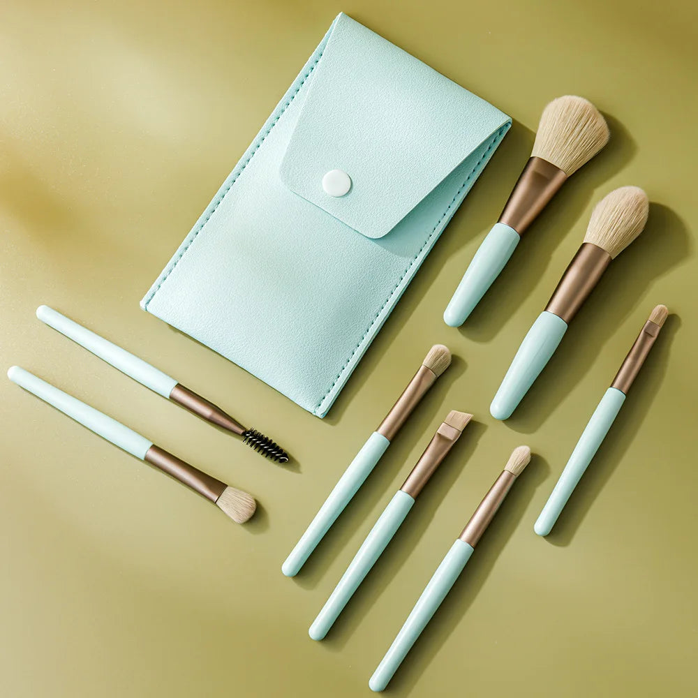 Signature 8-Piece Travel Brush Set — Wool Fiber Edition