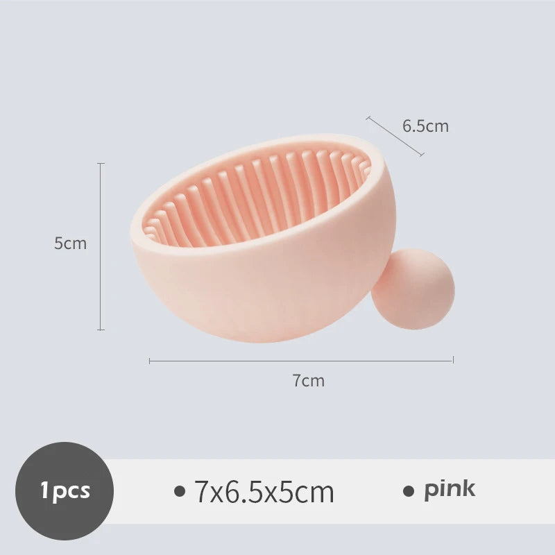 Silicone Brush Cleaning Cup with Handle