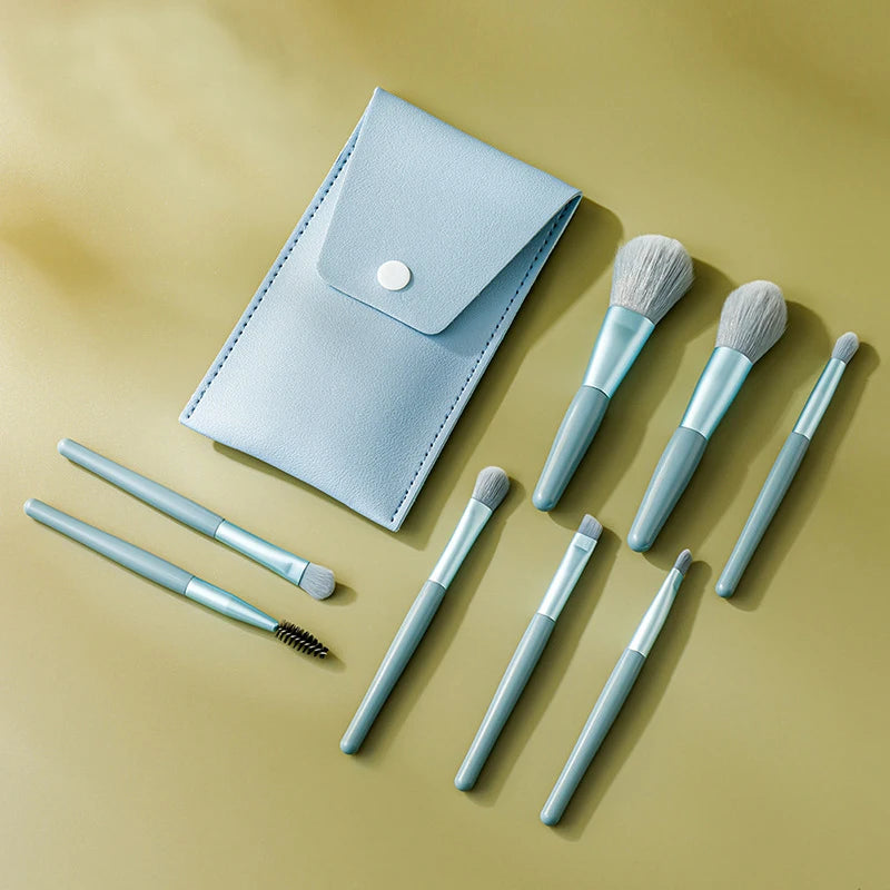 Signature 8-Piece Travel Brush Set — Wool Fiber Edition