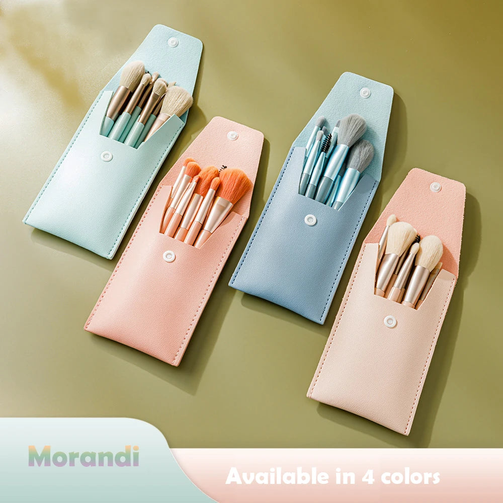 Signature 8-Piece Travel Brush Set — Wool Fiber Edition