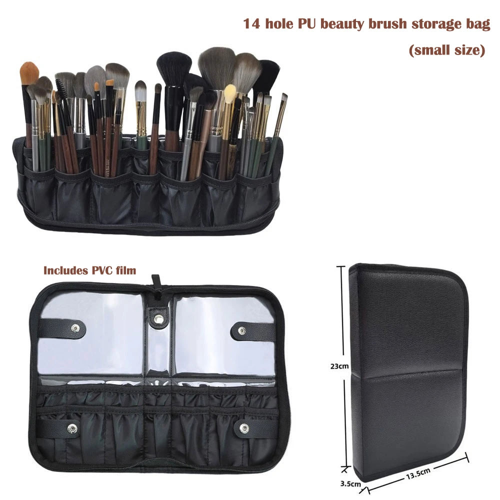 Pro Brush Roll Organizer — 14/23/29 Slots