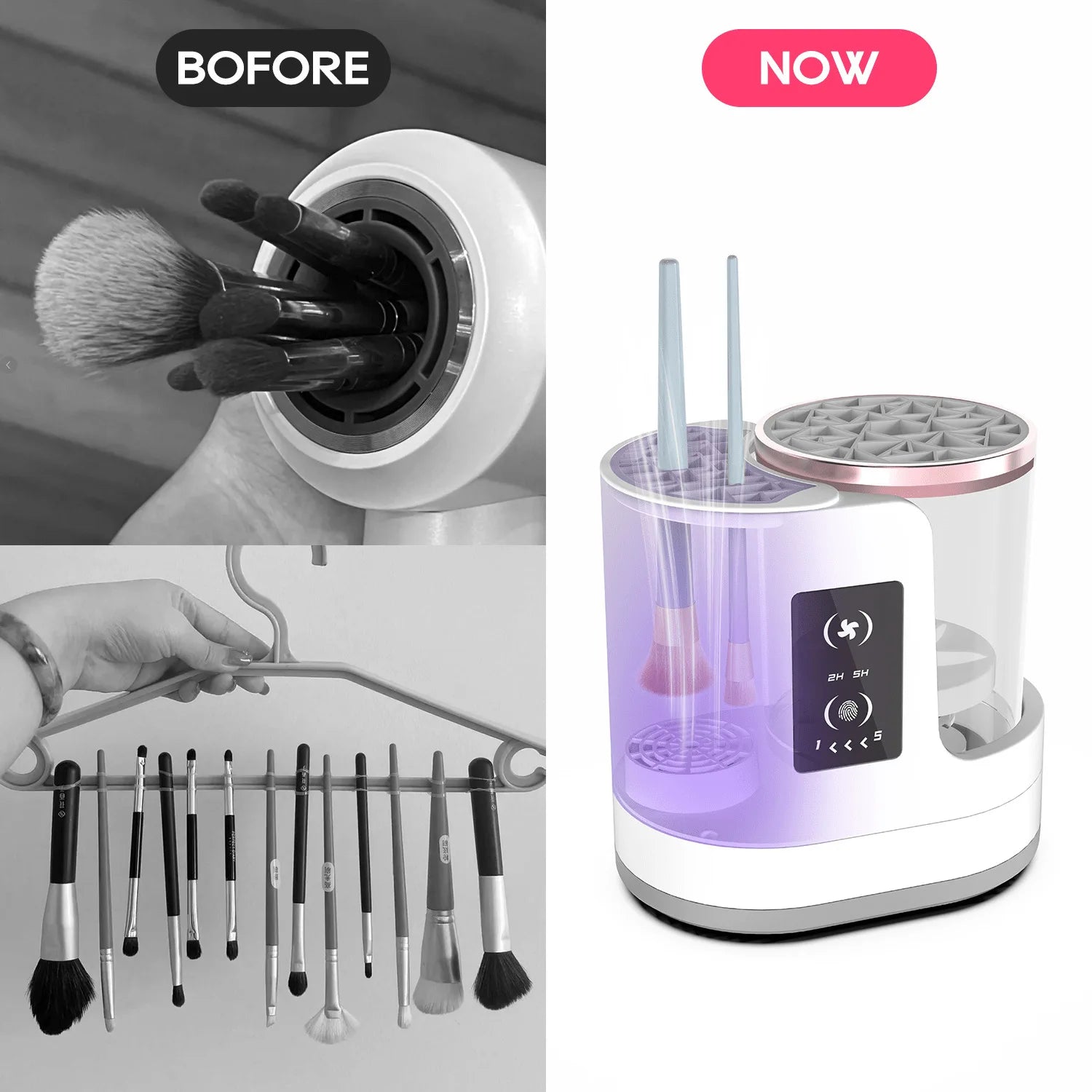 3-in-1 Electric Brush Cleaner & Dryer Machine