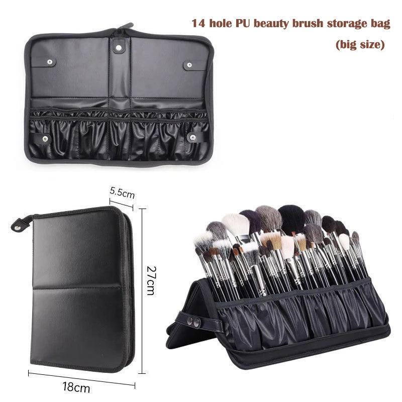 Pro Brush Roll Organizer — 14/23/29 Slots