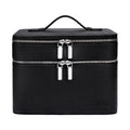 Double-Layer Vanity Case — PU Leather Travel Bag