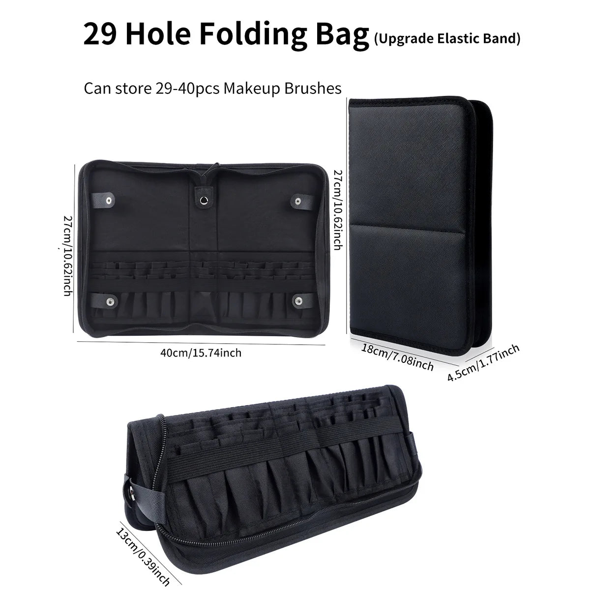 Pro Brush Roll Organizer — 14/23/29 Slots