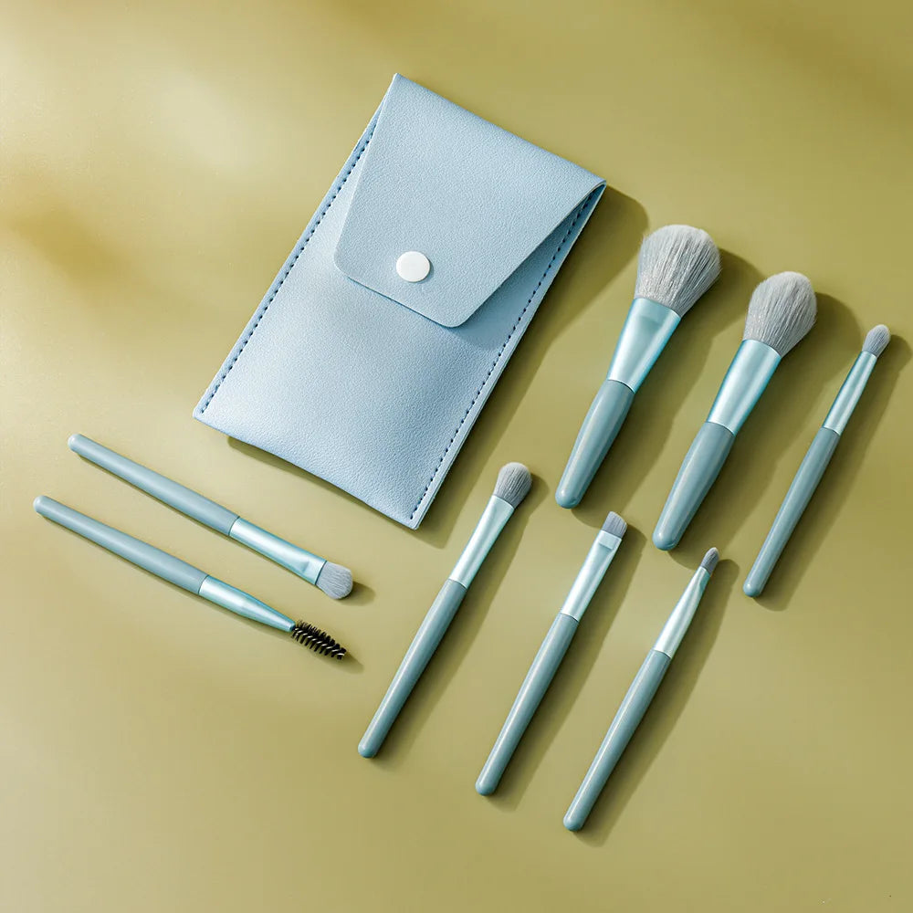Signature 8-Piece Travel Brush Set — Wool Fiber Edition